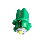 Led bulb 1 smd 3030 super bright, socket T5 B8.3D, green color, for dashboard and center console